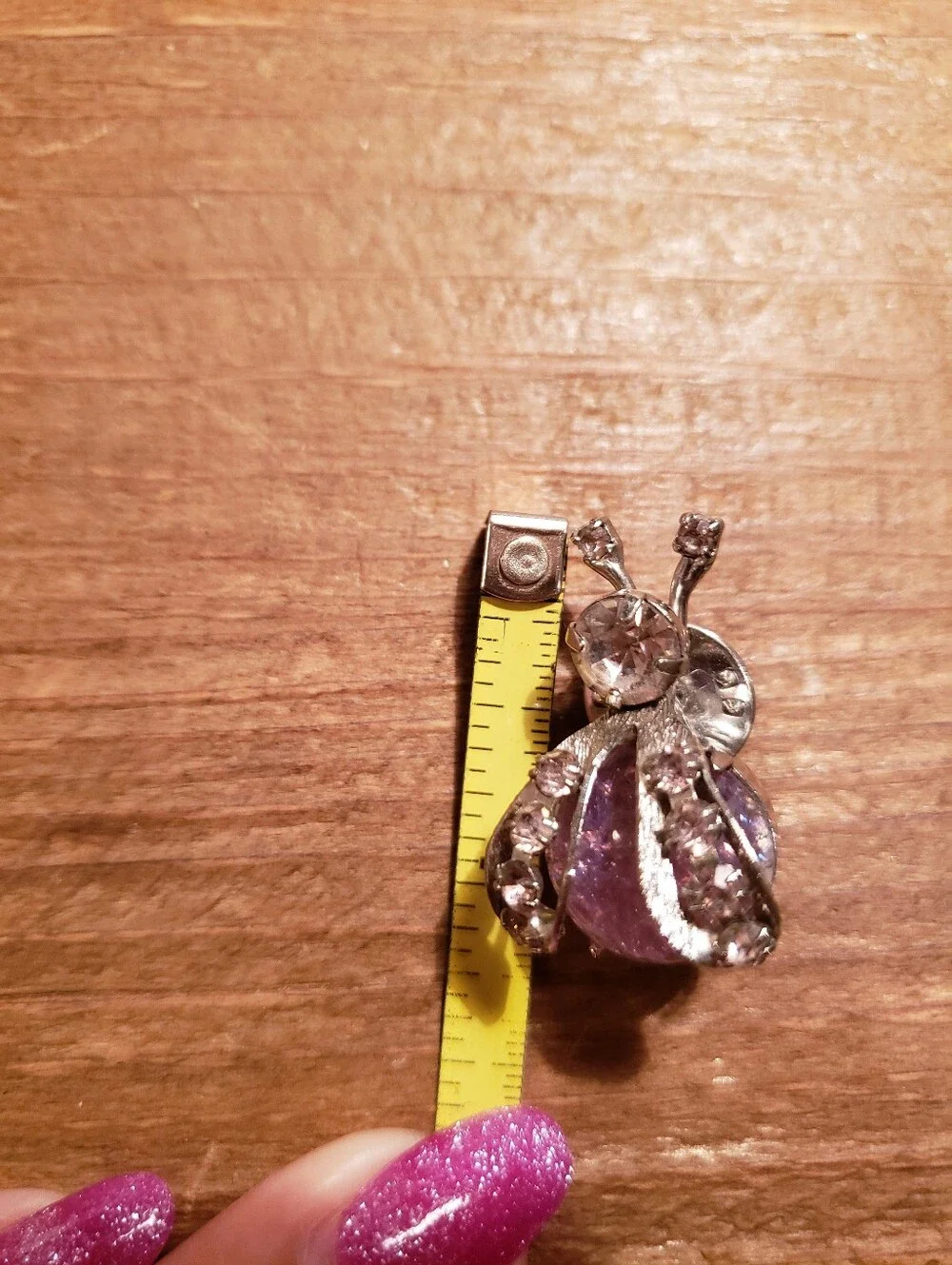 Vintage Silver-tone Weiss Insect Tac Pin With Orchid Sets